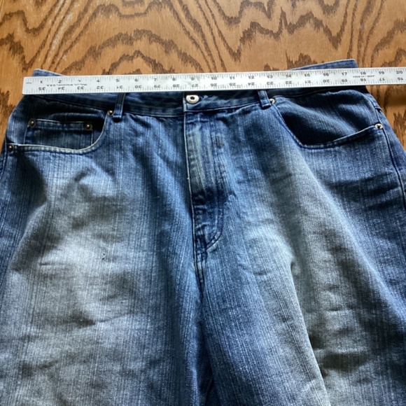 God Body Vintage Denim Shorts Y2K Hip Hop Blue Trim Mens 36 Retro Body Body Deni - Picture 6 of 10